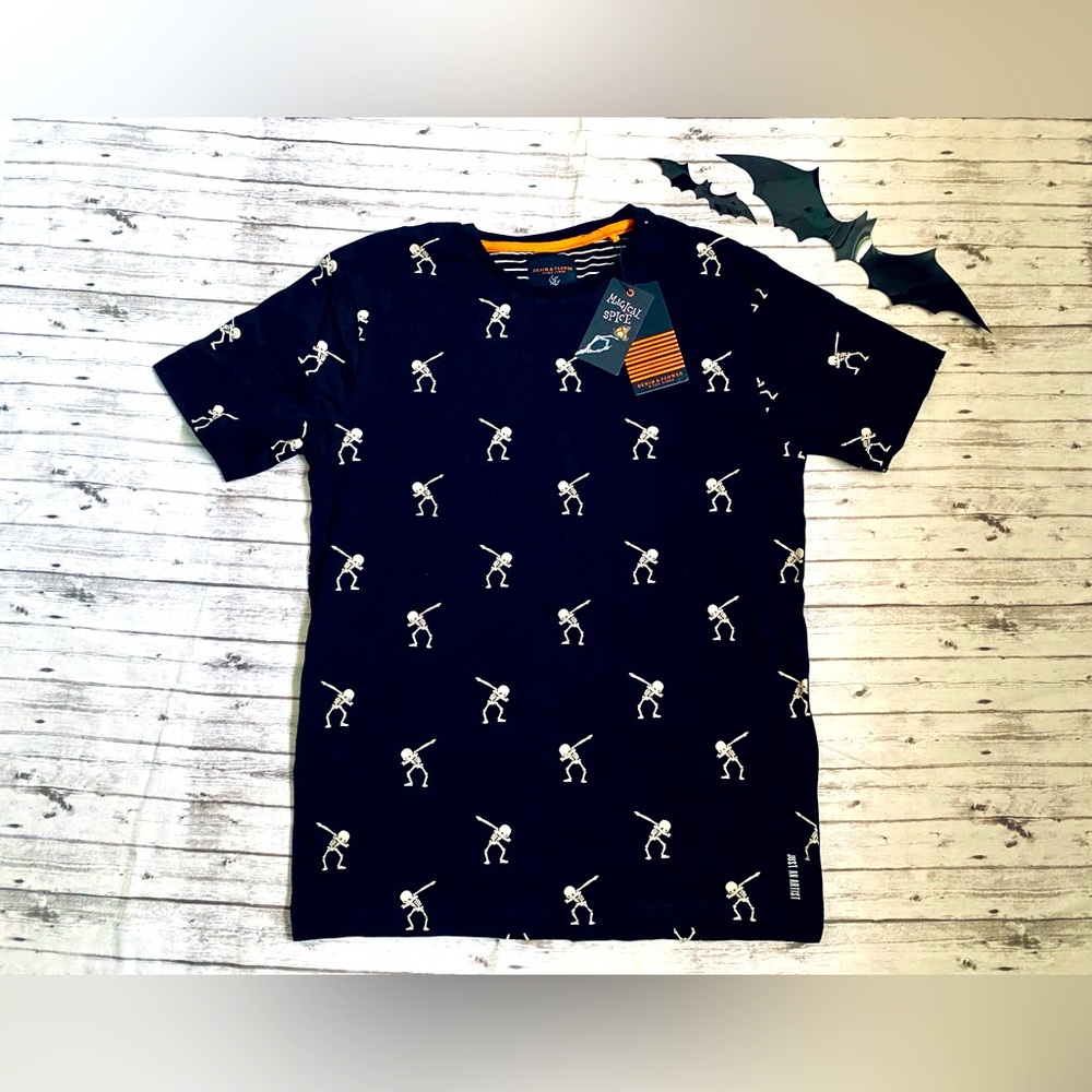 Skeletons Gothic Punk Boy Shirt Skull Halloween Goth